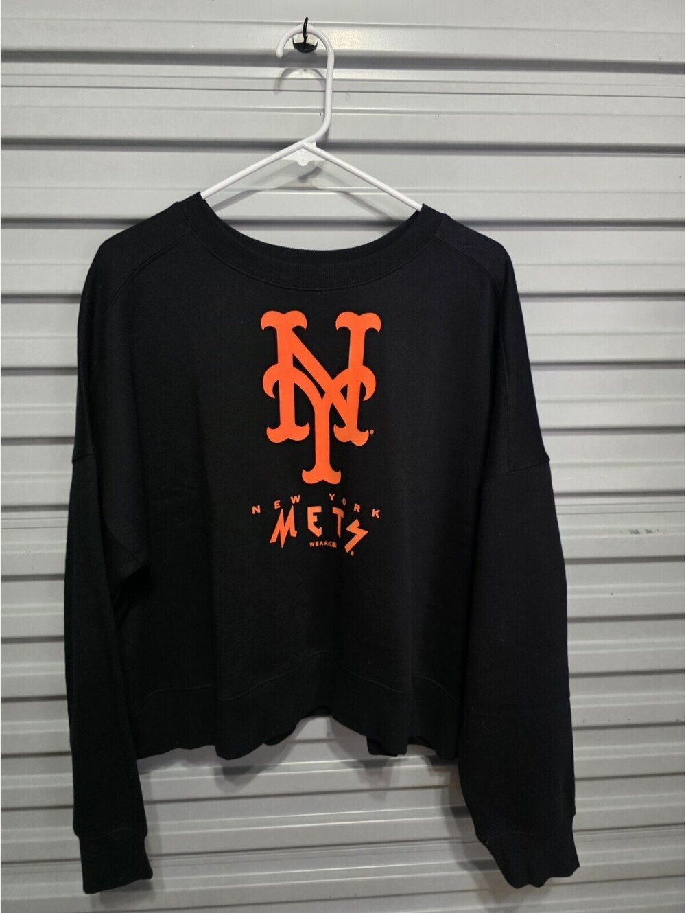 New York Mets MLB Black Crewneck Sweatshirt Women's 2xl Wear By Erin Andrews
